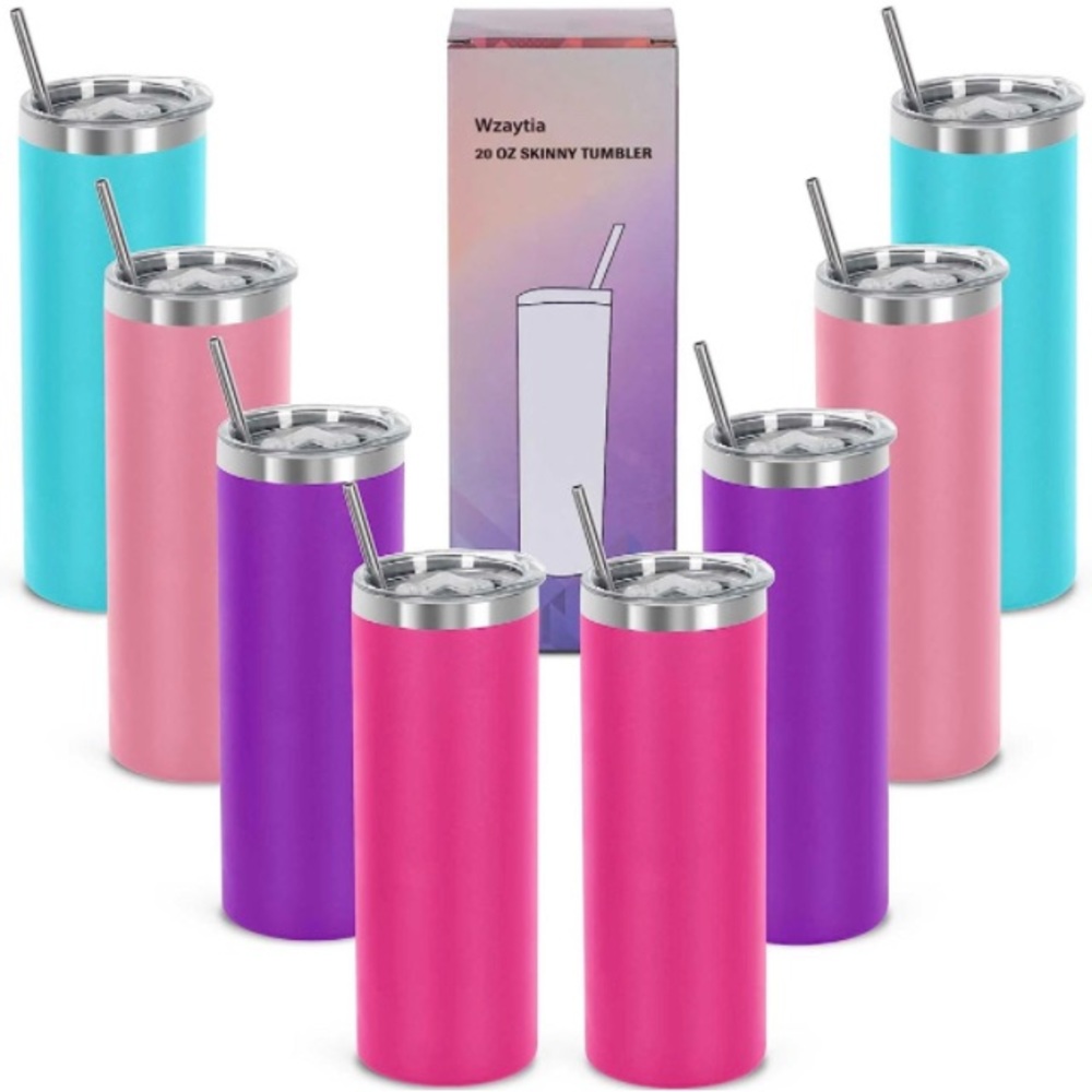 LAST 5 LEFT . Personalized tumbler with Box, Metal Straw, & Straw Cleaner - Picture 3 of 16
